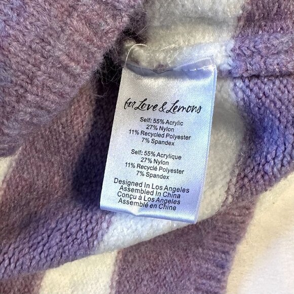 NWT For Love and Lemons Striped Maud Boxy Crop Wide Sleeve Sweater - Small - Picture 5 of 9